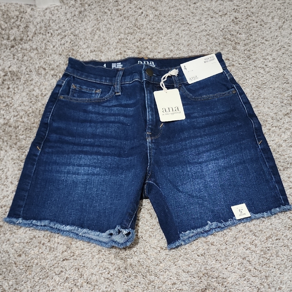 a.n.a Women's Dark Blue Denim Shorts